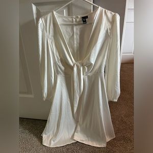 Women’s white satin mini dress